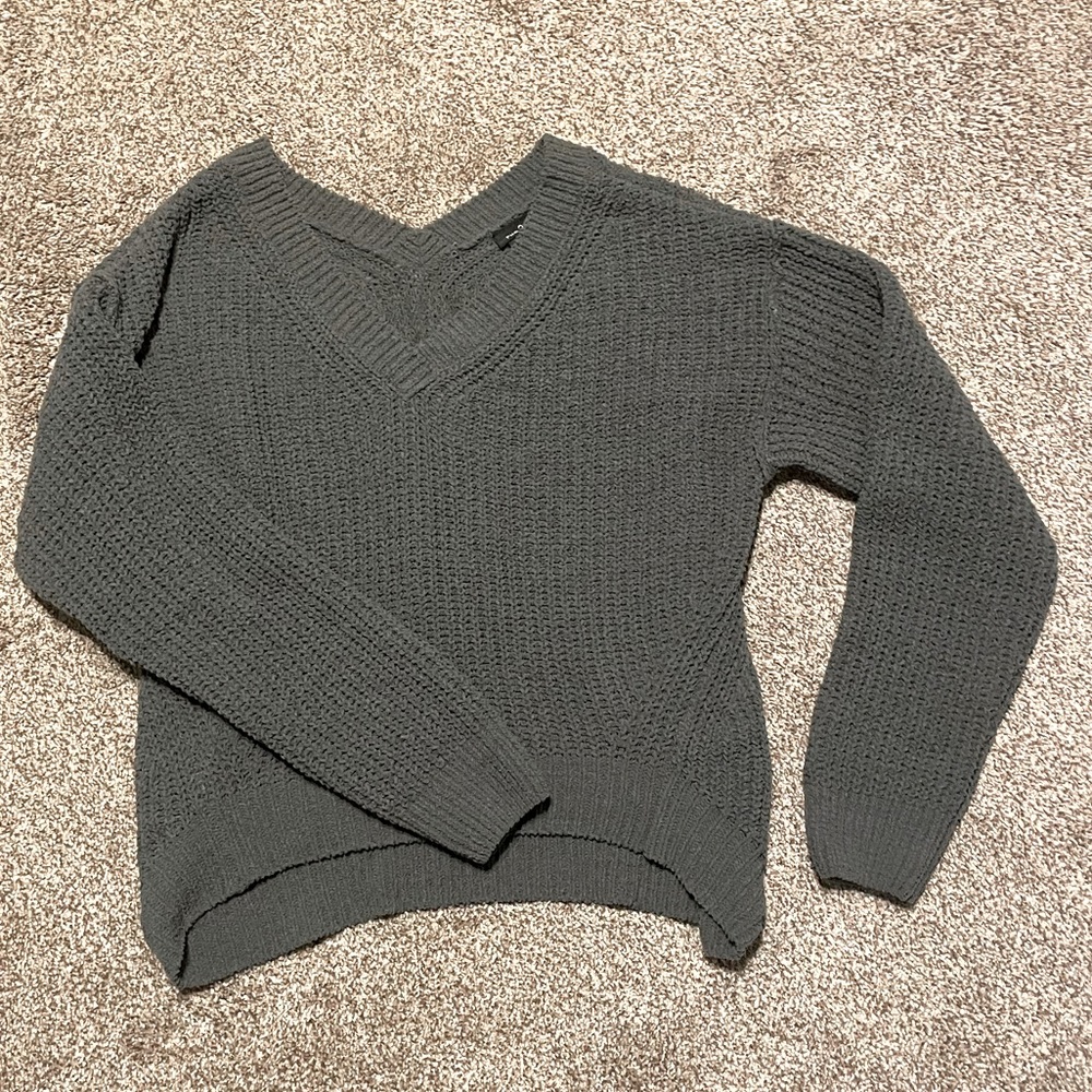 Dark Gray Crochet Sweater (NWOT)
